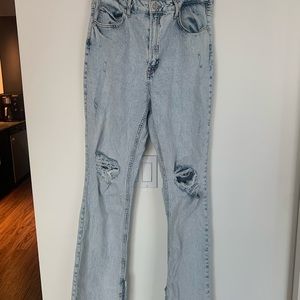 Zara stretch 1975 split hem jean